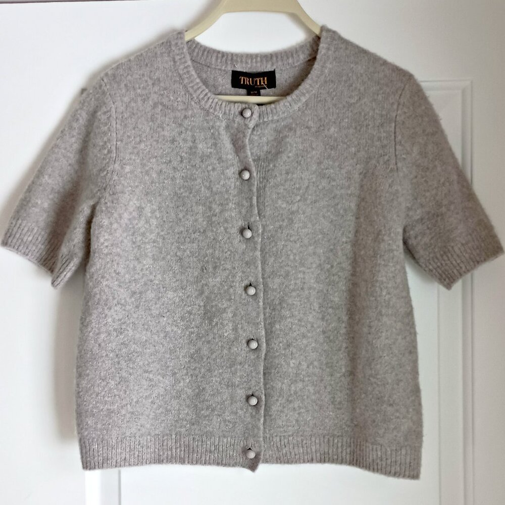 NEW! 78.00 SOFT SHORT SLEEVE CARDIGAN SWEATER By TRUTH